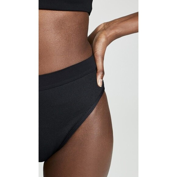 L*Space Ridin' High Frenchi Aquarius Ribbed High Waist Bikini Bottom Women's XS - Picture 2 of 5